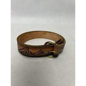 VINTAGE Mark Martin #6 LEATHER BELT